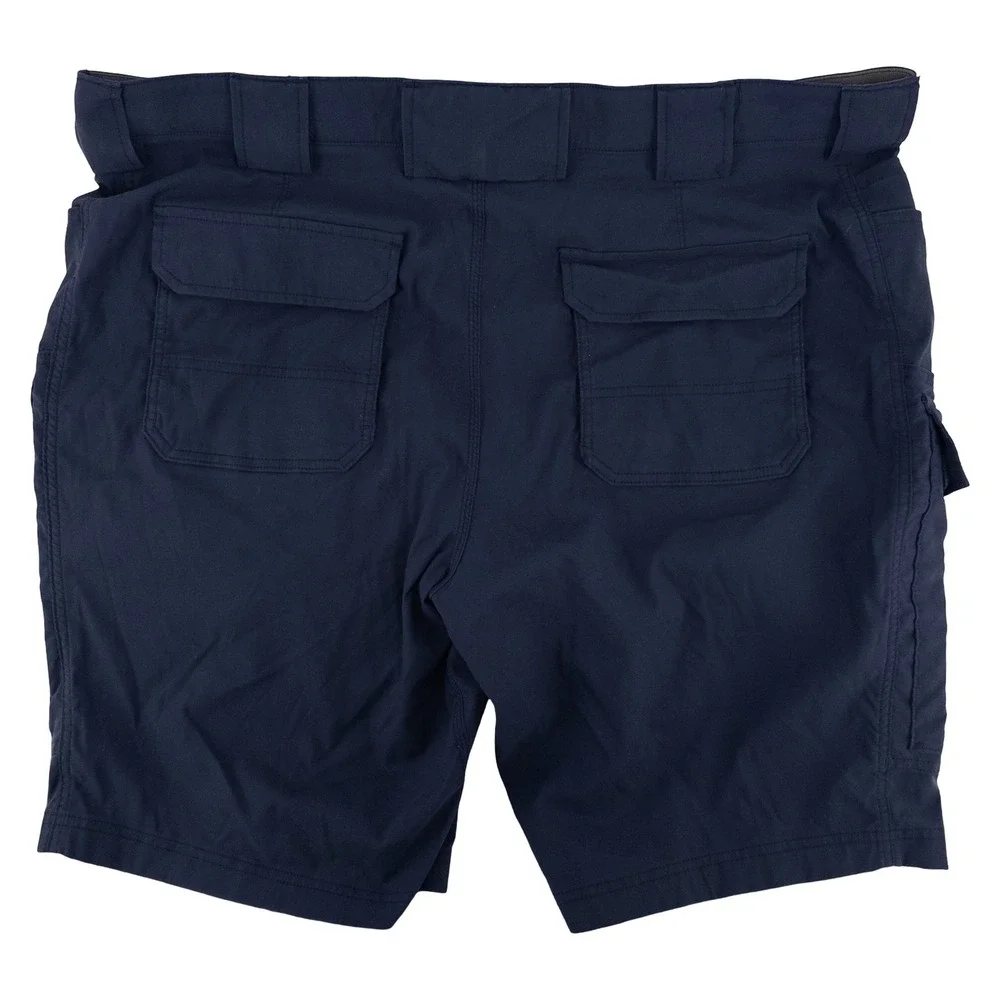 Duluth Trading Co Mens 44 Flex Dry on the Fly Cargo Shorts Navy Blue Relaxed Fit